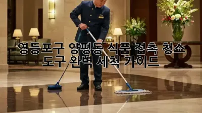 영등포구 양평동 식품 접촉 청소 도구, 완벽 세척 가이드!